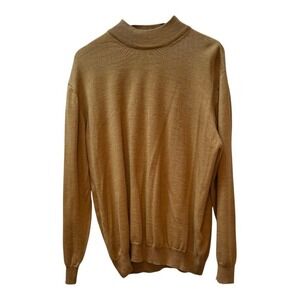 Murano By Raffi Neutral Tan Men's Mock Turtleneck Wool‎ Blend Sweater Size XL